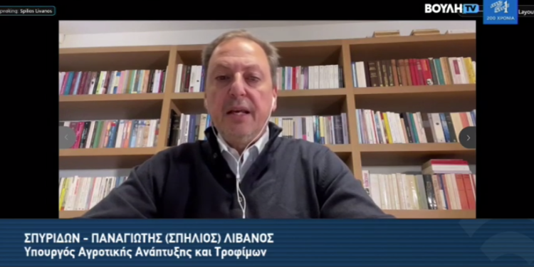 Ηλεκτρονική παρέμβαση Λιβανού στη Βουλή λόγω νόσησής του από κορωνοϊό