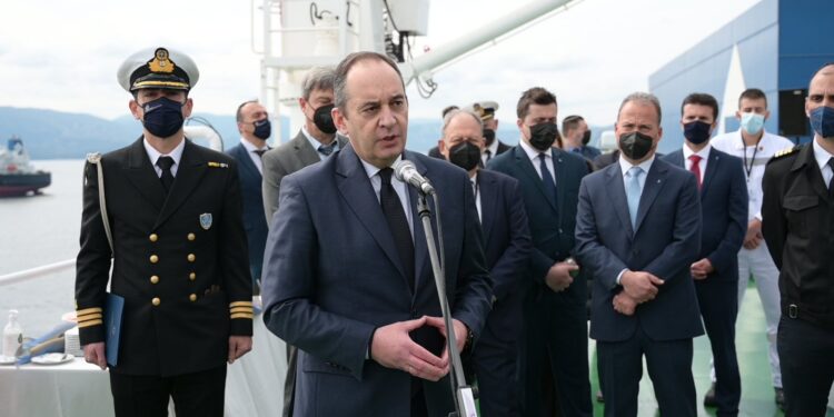 Γ. Πλακιωτάκης: Σημαντική στιγμή για τη ναυτιλία μας η ύψωση της ελληνικής σημαίας στο KRITI FUTURE της AVIN International το πρώτο παγκοσμίως δεξαμενόπλοιο Ammonia Ready