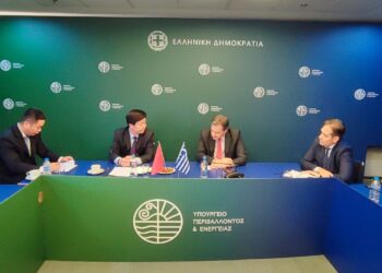 Διμερής συνάντηση ΥΠΕΝ, Θ. Σκυλακάκη με τον Υφ. Φυσικών Πόρων της Κίνας, S. Shuxian