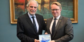 Συνάντηση του ΥΝΑΝΠ, κ. Χρήστου Στυλιανίδη, με τον Εκτελεστικό Διευθυντή του FRONTEX, κ. Hans Leijtens
